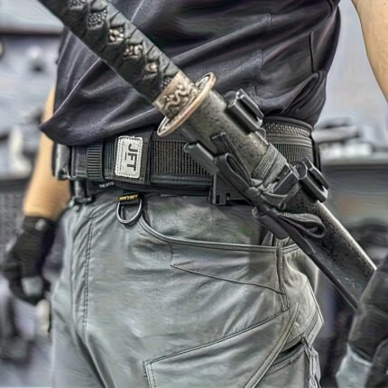 Quick-Release Holder - Adjustable, Portable for Survival, Black, Durable with Secure Strap, Gear, Sleek Design, Robust Construction, Hunting & Fishing Accessory, Secure Gear Holder | Sleek Black Design | Robust Construction, Hunting Accessories