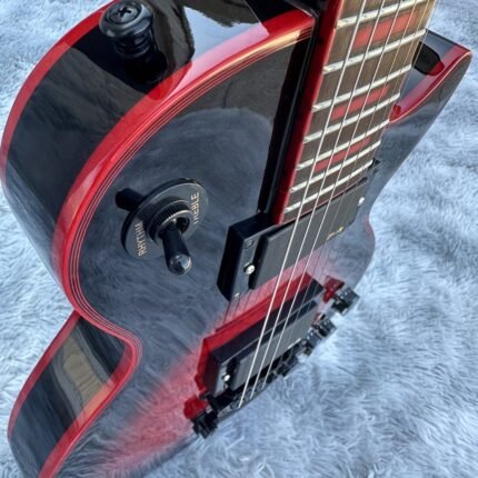 Electric Guitar Manufacturer Direct Dealership LP Customized Electric Guitar/red Logo/redwood Fingerboard/imported Wood Paint/6 Strings/HH Pickup/rock Instrument/USB Adjustable/6 Strings/quality Assurance