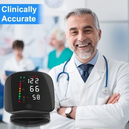 1pc Wrist Blood Pressure Monitor with LCD Display, Adjustable Cuff, Pulse Rate Detection & Irregular Heartbeat Alarm - Blood Pressure Measurement | USB Charging | Sound Playback Function, The Best Gift for Family And Friends