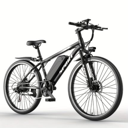 G26 Electric Bike for Adults - 749W Peak Motor, 55-Mile Range & 25MPH High-Speed, 26" All-Terrain Tire Ebike with Front Suspension, 7-Speed Shimano System, 480Wh Removable Battery, Hydraulic Disc Brakes, Carbon Rims - Heavy-Duty Commuter & Off-Road E-Bike (White) - Ideal for Men & Women