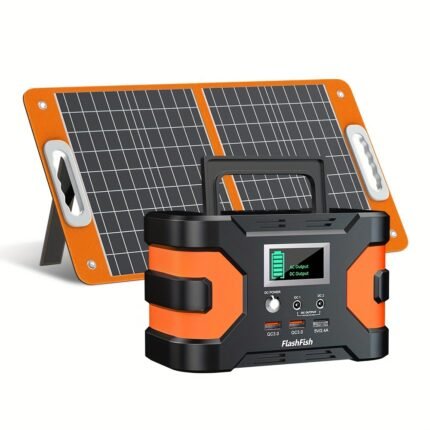 Flashfish 200W Portable Power Station, 45000mAh Solar Generator with // Outlets, Lithium Battery Pack for CPAP, Camping, Home Emergency Backup, Solar  Compact & Lightweight Design,F Overload & Overheat, 166Wh Capacity, 110V-130V Input/Output, Ideal for Travel,F Medical, and Power Outages, Portable Power Station With Solar Panel, Home Solar Generator Complete, Solar Generator With Panels Included, Portable Solar Power Station, Power Station Portable With Solar Panels,