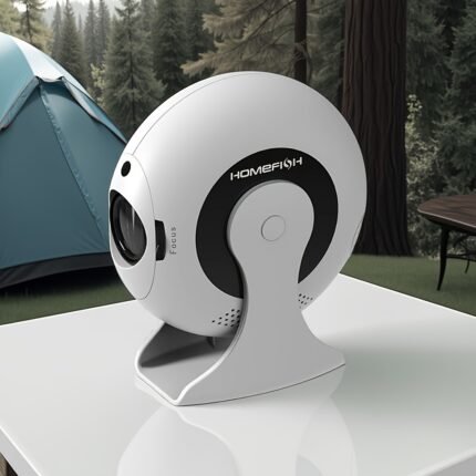 HOMEFISH 1pc CD200 Projector with Auto Keystone Correction, 270° Rotatable, 2.4G+5G WIFI Functions, LED Display, 30, 000+ Hours Lifespan POWERBANK Power Supply SUPPORT! for Outdoor, Camping