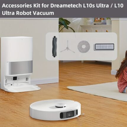 23pcs Accessories Kit Compatible with Dreame L10 Ultra/L10s Ultra Robot Vacuum Cleaner 23 Spare Parts 1 Main Brush 8 Dust bags 6 Hepa Filters 8 Mop Pads for Daily Clean