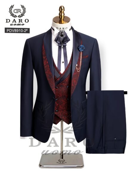 Men's Wedding Banquet Suit 3pcs Set (Jacket + Vest + Pants Only, Excludes Shirt and Accessories)