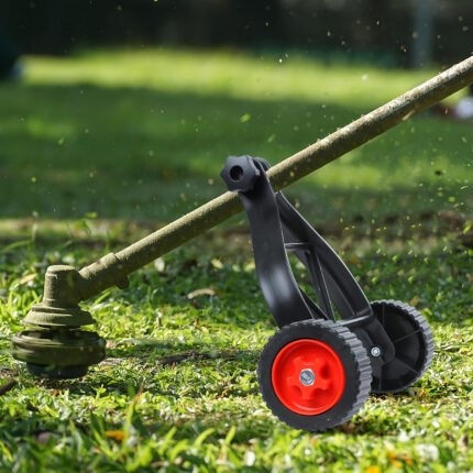 Adjustable Lawn Mower Support Wheel Attachment - Durable Plastic, Quick-Change Design for Garden Trimmers & Power Tools | Enhances Stability & Maneuverability | Essential for Efficient Lawn Maintenance, Lawn Mower Accessories
