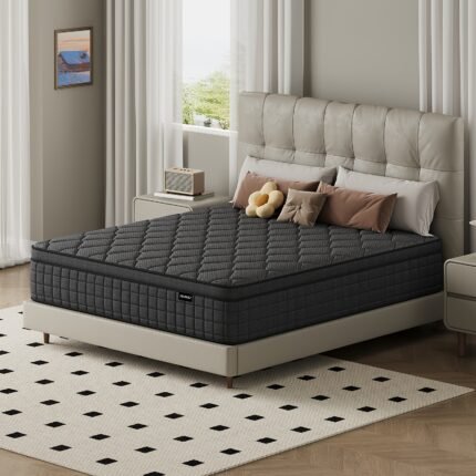 Luxury gel memory foam mattress 10 12 inch twin bed full size hypoallergenic mattress, medium hardness, European top design, comfortable sleep - can provide twin mattress, home Valentine's Day decorations, home furniture, home decoration