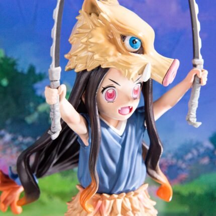 Demon Slayer Ino Officially Licensed Collectible Figure - Action-Pose Anime Statue with Dynamic Sword & Expressive Face, Detailed Outfit & Accessories, Perfect Gift for Fans, Room Decor, Christmas Present (Multi-Color Options)