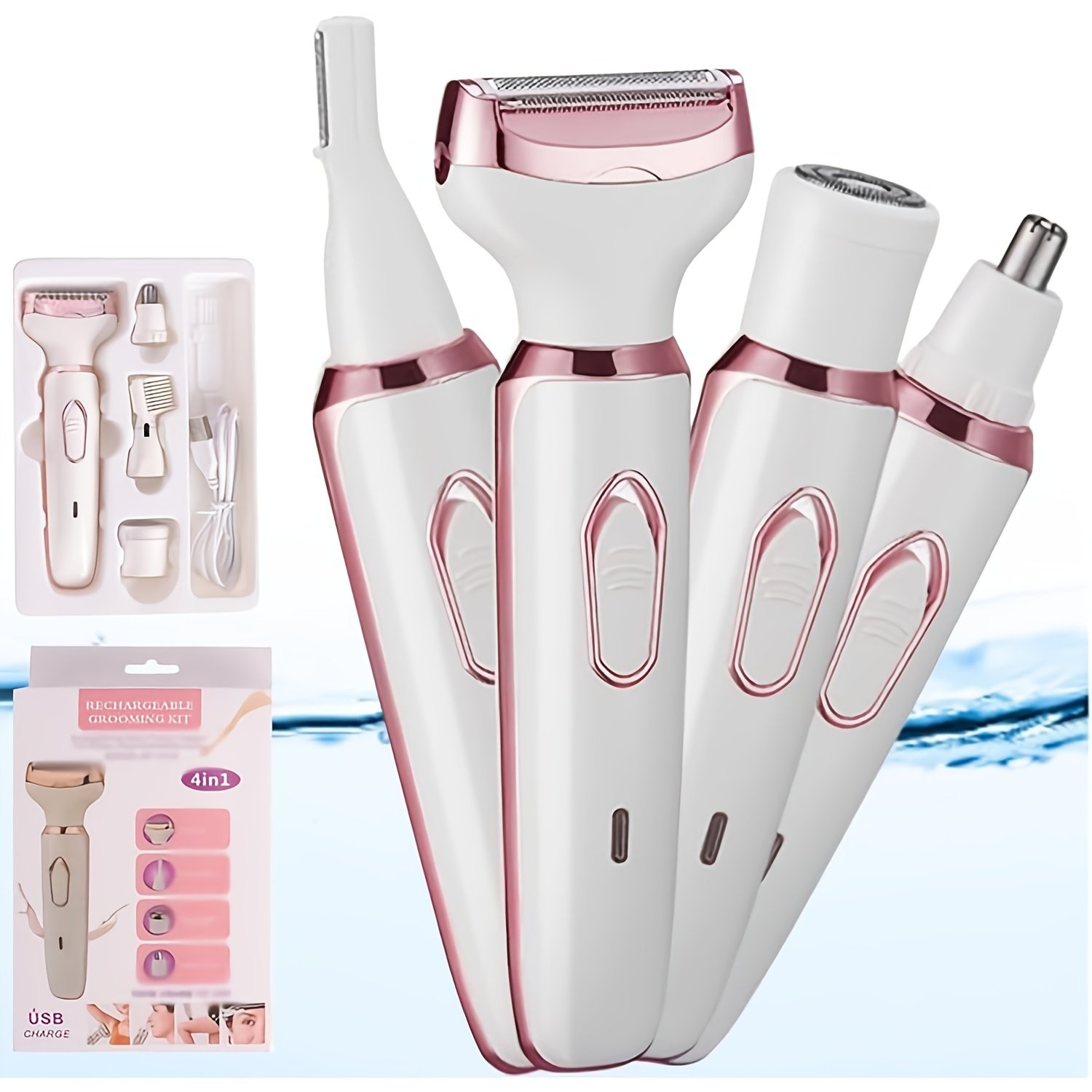 e35b3d9f-e17b-4623-adef-71bd4c4ac689.jpg 2025 New 4 In 1 Women'S Face Epilator, Electric Shaver, Bikini Trimmer And Portable Razor - Discover The All-in-one Beauty Solution For A Busy Lifestyle - Image 1