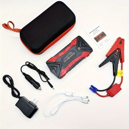 Car Emergency Starting Power Supply, Portable Car Battery Charger Starting Device, Gasoline Diesel Car Starter Booster, with USB Charging Port And LED Flashlight, Battery Starter, Car Battery Charger Jump Starter, Power Pack Batterie, Car Battery Jumper, Vehicle Power Supply, Roadside Assistance Tool, Multifunctional Gadget, Portable Device, Reliable Performance, Sturdy Build, Emergency Jump Start, Vehicle Maintenance, Truck Drivers