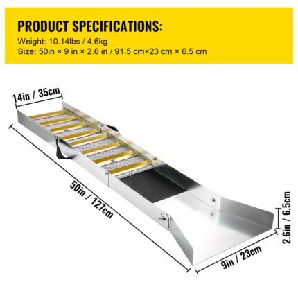 1pc Folding Sluice Box, Aluminum Alloy, Polished Finish, Lightweight Portable Gold Panning Equipment with Miner's Moss, for River and Creek Prospecting, 127 cm
