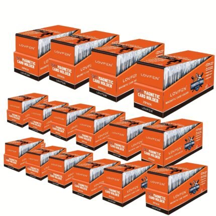 LOVFE 400ct Magnetic Card Holder For Trading Cards, 35pt One Touch Card Holder, Card Protectors Hard Plastic, Magnetic Card Case For Sports Card, Baseball Card Holders, Display Case For Standard Card