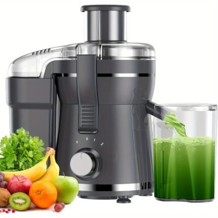 500W Centrifugal Juicer Machine with Wide Mouth Feed Chute - Heavy-Duty Stainless Steel Construction, 27000 RPM High-Speed Extraction, BPA-Free Juicer for Maximum Nutrients - Easy Clean & Dishwasher Safe, Compact Design for Home/Office Kitchen - Compatible with Fruits, Vegetables, Greens, Wheatgrass - Perfect for Healthy Living & Fresh Juice Lovers, Nutrient Extraction, Sleek Appliance, Durable Construction, Powerful Blender, Fitness Lifestyle