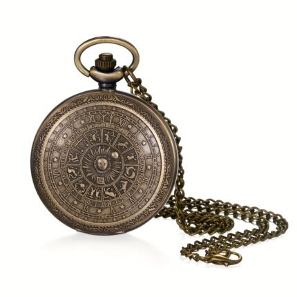 Men's Vintage Chinese Zodiac Pocket Watch Necklace - Quartz Analog Watch with 12 Astrological Signs, Arabic Numeral Dial & Sweater Chain, Retro Pocket Watch for Chinese New Year Gifts, Daily Wear Accessory, Pocket Watches For Men, Vintage Pocket Watch, Vintage Watch, Pocket Watch Vintage, Pocket Watch For Men, Cool Pocket Watch, Pocket Watch And Chain, Vintage Pocket Watches For Men, Pocket Watch For Women, Necklace Watch, Retro Watch, Novelty Watch, Hand Winding Watch,