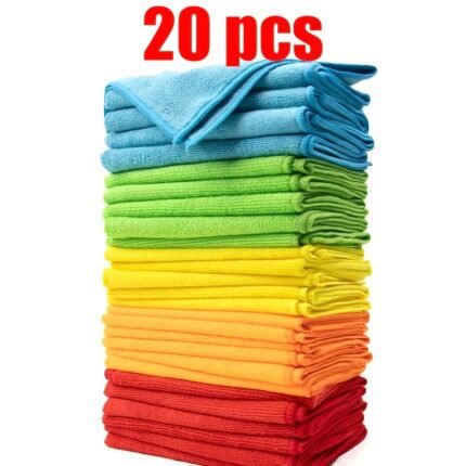 20/10pcs, Multi-Purpose Microfiber Cleaning Towels, Reusable Cleaning Cloths - Absorbent and Durable Quick-Dry, Suitable for Kitchen, Yard, and Commercial Cleaning, Reusable Washable, Gift for Friends, Microfibre/microfiber Cleaning Cloth, Kitchen Cleaning Cloth, Stain Remover/cloth Remover, Limescale Cross, Kitchen Accessory, Kitchen Towel, Towels For Kitchen, Cloths For Kitchen, Kitchen Item For Home, Cleaning Cloth, Kitchen Cloth, Dish Towels