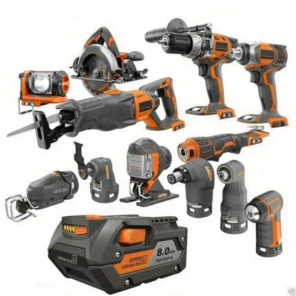 4pcs 8.0Ah R840087 Replacement for Ridgid 18V Lithium Battery R840087 R840083 R840086 R840085 R840084 AC840085 AC840086 AC840087P AC840089 Power Tool Battery