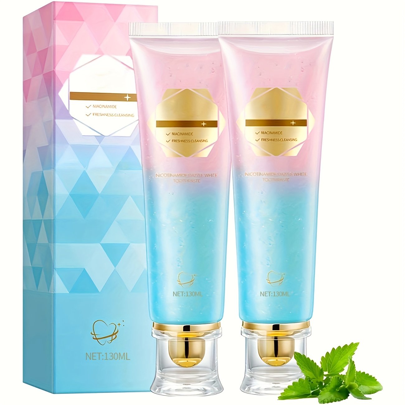 ec3a0043-f06a-4e04-8e05-10d639c94387-1.jpg Niacinamide Toothpaste - Triple Action Formula for Brighter Smile, Fresh Breath & Stain Removal, Enzyme- Gel with Niacinamide & Vitamin B3, Deep Cleansing Daily Use, Cherry Blossom & Peach Flavor, Ideal Gift for Birthdays, Valentine's Day, Christmas - Sensitive Teeth Safe, Men & Women, Whitens & Brightens Teeth, Long-Lasting Freshness, Perfect for Daily Oral Care - Image 1