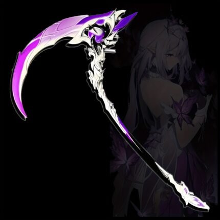 Anime Sword Keychain - Purple & White Alloy Metal Keyring with Star Trajectory Design, Durable Zinc Alloy, Perfect for Gamers & Anime Fans, Ideal Gift for Father'S Day, Thanksgiving, or Graduation, Anime Accessories, Gamer Accessory, Dynamic Pose, Intricate Detailing, Keychain, Keychain For Men