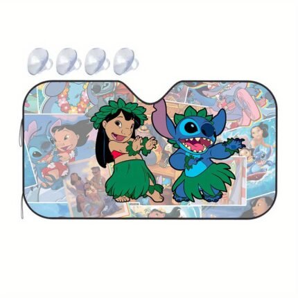 1pc Stitch Car Front Windshield Sun Visor - Universal Fit, UV Protection, Animated Character Design, Perfect Holiday Gift for Fans, Car Accessory | Playful Design | Durable Fabric