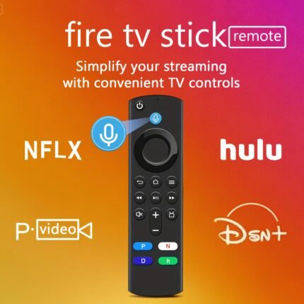 DO&CA Alexa Voice Remote Control for Fire TV & Smart Speakers - Wireless Wireless, Voice Search, Volume/Light Control, Compatible with Fire TV Cube, 4K Streaming Devices, Smart Home Automation, Battery-Powered (No Wiring Required) - Ideal for Living Room, Home Theater, Streaming Devices, Remote Control for Tv, Home Theater Accessory, Modern Remote Design, Durable Remote, Remote Control Tv