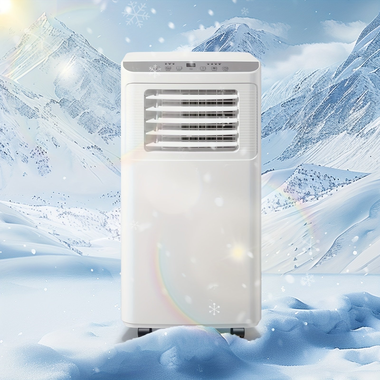 ef5e4517-5363-4f24-8ed0-a89def8288dc.jpg Portable Air Conditioner 8000 BTU(4400 BTU SACC), AC Unit with Dehumidifier Fan 3-in-1. Ft. Portable AC with Remote Control, 24H Timer, Digital Display for Bedroom, Living Room, Dorms, Office - Image 1