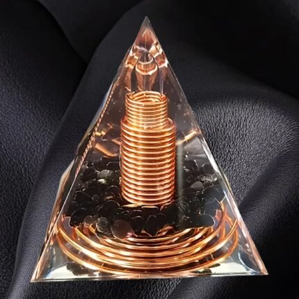 Energy Pyramid - Attracts Wealth & Happiness, Perfect for Home Office Decor & Gift Giving