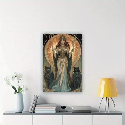 Freyja Goddess Norse Mythology_ Goddess Of Love And Beauty_ Lady Freya_ Print_ Watercolor Art Print_ Poster_ Canvas_ Wrapped Canvas_