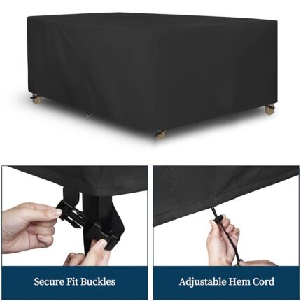 1pc All Seasons Rectangle Outdoor Furniture Cover, 63*40*30in, Suitable for Coffee Table, Patio Table And Chairs, Etc. Durable And Easy to Install., Allseason Cover, Rectangle Cover, Sleek Design, Highquality Fabric, Longlasting Cover, Table Cover, Patio Owners