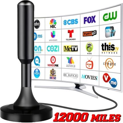 12000 Miles HIDB TV Antenna for Smart TV Indoor, Digital Indoor HD Antennas with Strong Magnetic Base, Easy Installation, Long Range Reception for Local Channels 4K 1080P, Indoor Television, Home Entertainment, Sleek Antenna, Modern Reception, Durable Construction, Reliable Performance, Hd Receiver, Longrange Antenna, Home Users, Smart Home Owners