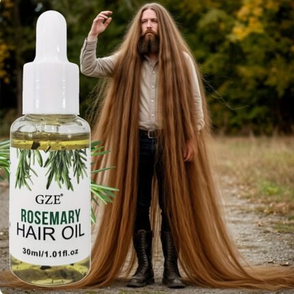 GZE Rosemary Oil for Hair - Strengthens Scalp, All Hair Types & Textures, Straight, Wavy, Chemically Treated