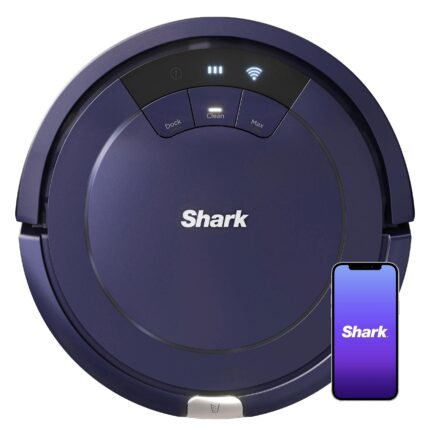 SHARK RV765 ION Robotic Vacuum, Wi-Fi Connected, 120min Runtime, Compatible with Alexa, Multi-Surface Cleaning, Deep Royal Blue