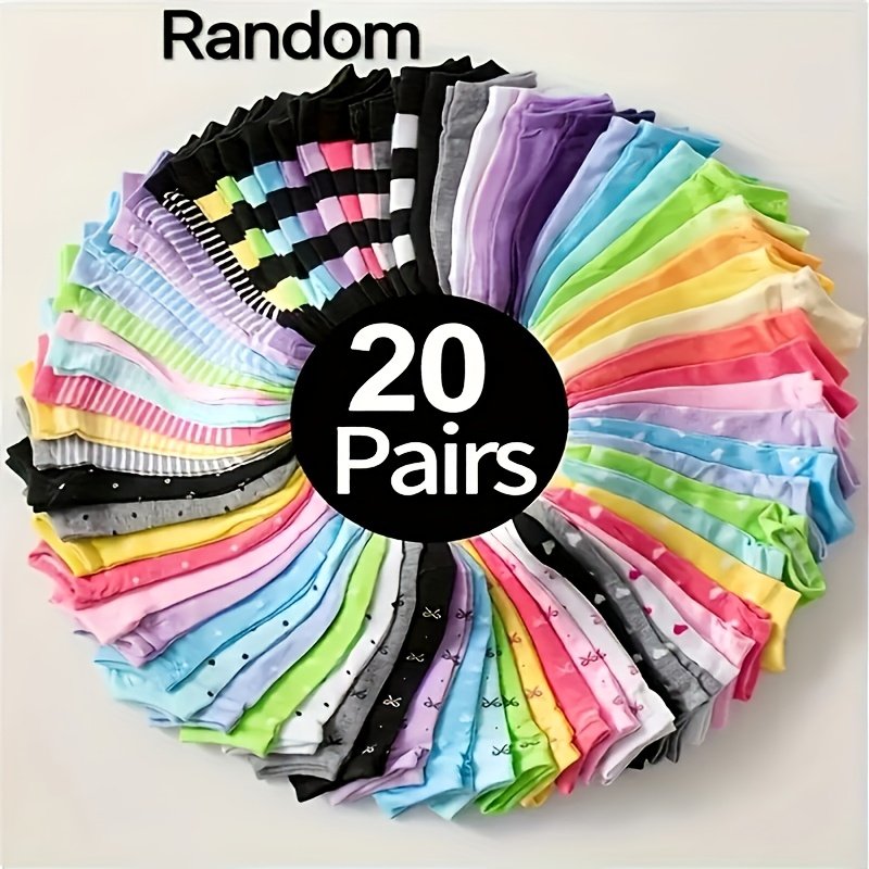 f793739d-4797-443f-99b6-2cc58c005700.jpg 5/10/20 Pairs of Candy Color Socks, Casual Breathable Ankle Socks, Women's Socks and Socks - Image 1