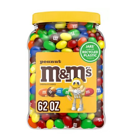 M&M'S Summer Peanut Milk Chocolate Candy, Party Size, 62 oz Resealable Bulk Candy Bag