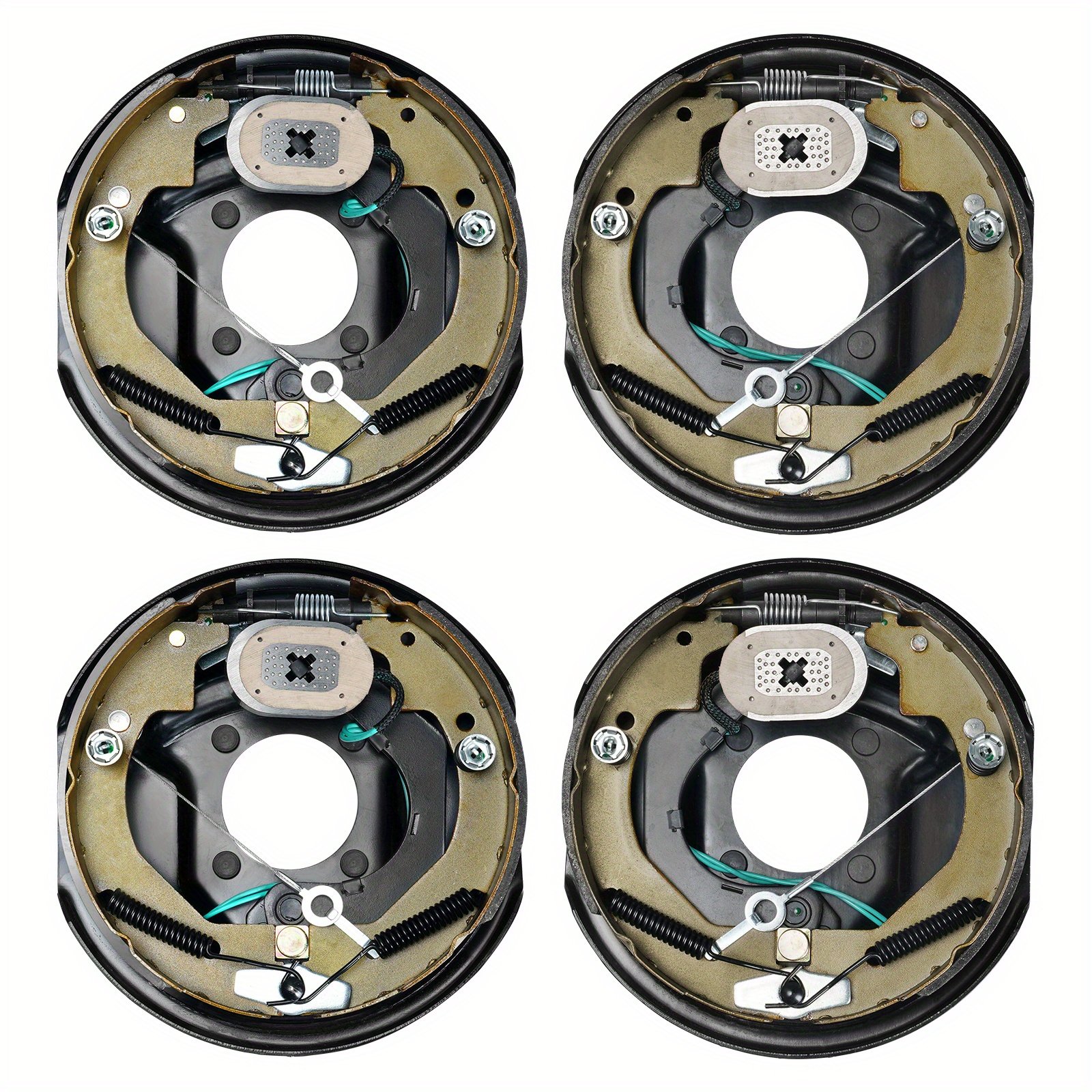fc4f108db7764a0eb8e09542802cc13d-goods.jpeg Happybuy Powered Caravan Brake Assembly, 10" x 2-1/4" Auto-Adjusting Brake Kits, 3500 lbs Axle, 4-Point Installation, Backing Plates for Component Replacement (2 Right + 2 Left) - Image 1