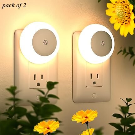 2pcs plug-in light-controlled sensor smart night light with dusk-to-dawn sensor light control switch. Suitable for corridors, bedrooms, children's rooms, kitchens, stairs. Ideal as Christmas, Thanksgiving, Valentine's Day, New Year gifts., Best for Christmas, Perfect for Thanksgiving