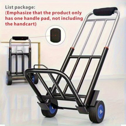 Adjustable Multi-Purpose Cargo Transport Folding Trolley Wrist Pad with Magic Tape - Anti-Slip Textile Hand Protection, Durable Black Protective Cover for 40 People, Secure Straps & Ergonomic Design for Strollers, Bikes, Scooters, Stroller Accessory, Sturdy Construction, Portable, Comfortable Handle, Textured Surface, Protective Cover