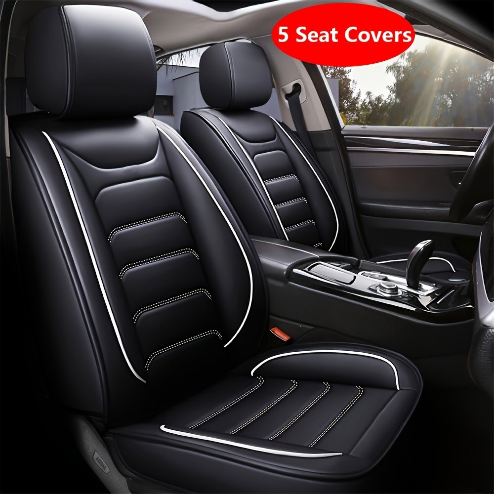 ff9c6035-f52a-4fde-bcc2-169e5ce56bc7.jpg 5-Seat Full Set Faux Leather Car Seat Covers - Waterproof All-Weather Protection, Full Surrounded Cushion Protector with Soft Foam Padding, Precise Fit for Cars, Trucks, Sedans & SUVs - Easy Installation, Durable Automotive Interior Accessories (Ideal Christmas Gift), Car Seat Cover Front Seat, Seat Cover For Vehicle Full Set, Seat Cover For Car, Cute Car Seat Cover, Car Seat Cover Full Set For Women, Car Seat Cover For Suv, Car Seat Cover, Seat Cover For Truck, Seat Cover For Car - Image 1