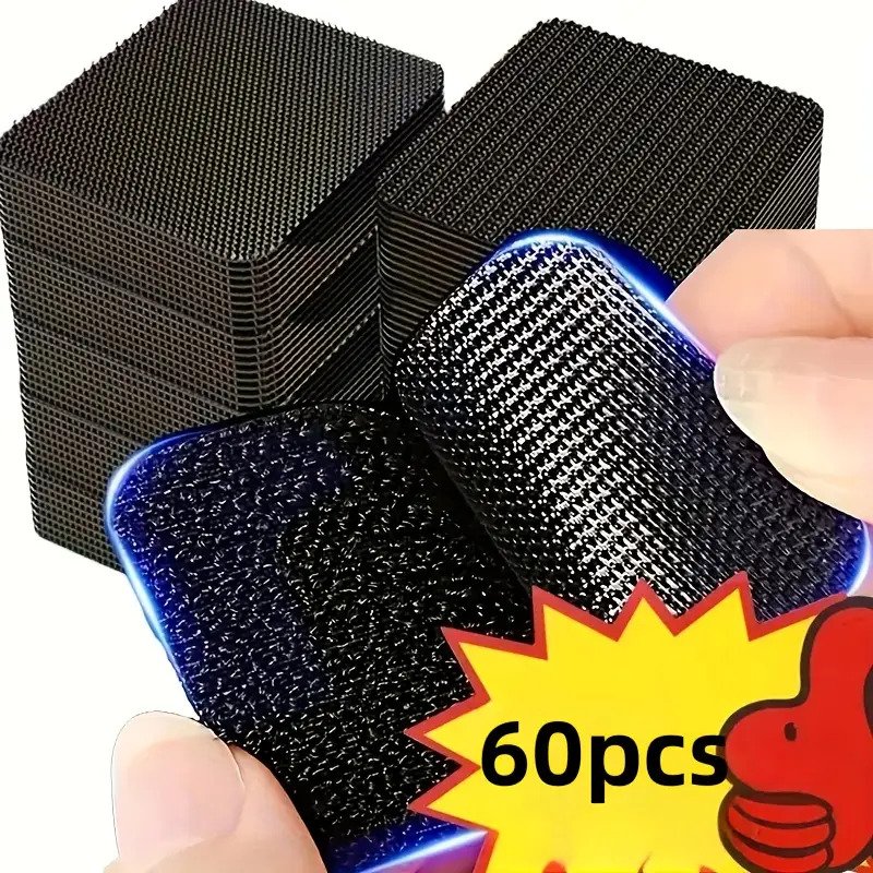 ac98ea00fa06416c9e732e1f54946bd4-goods.jpeg Durable • 60pcs/30pairs Strong Adhesive Tape - Scratch-resistant Nylon Material, DIY Car Floor Mat Self-adhesive Cable Organizer| Vehicle Maintenance, Auto Repair, Sleek Design, Highquality Stitching, Home Mechanics - Image 1